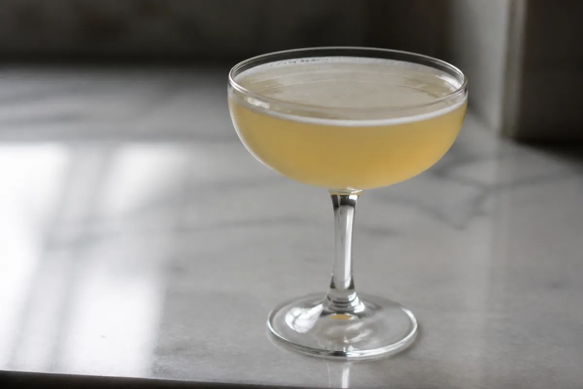 Illegal in a coupe, pale gold, ungarnished.