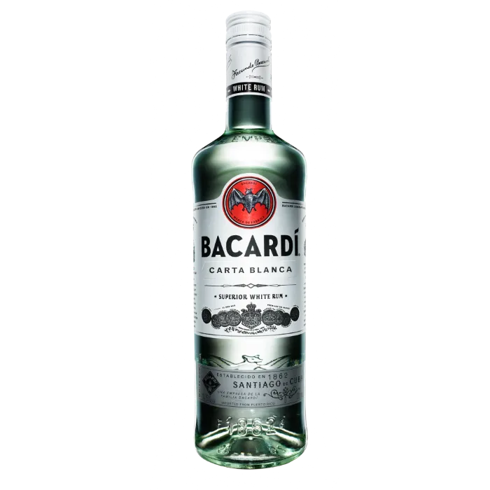 White Rum bottle used in cocktails