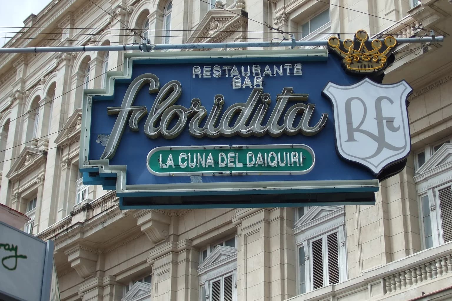 El Floridita neon sign in Havana, home of the Daiquiri