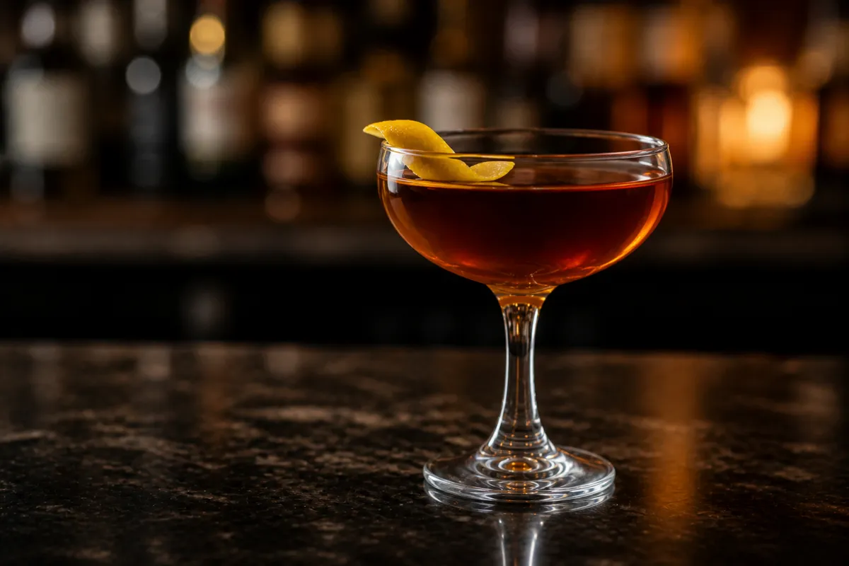 Blackthorn cocktail made with Absinthe