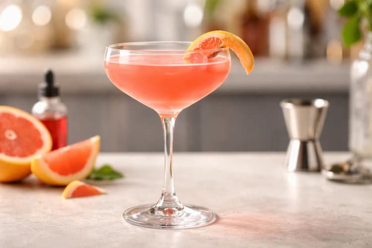 A Siesta served up in a coupe with a grapefruit twist.