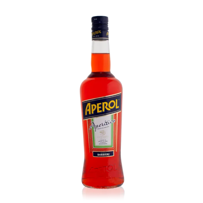 Aperol bottle used in cocktails