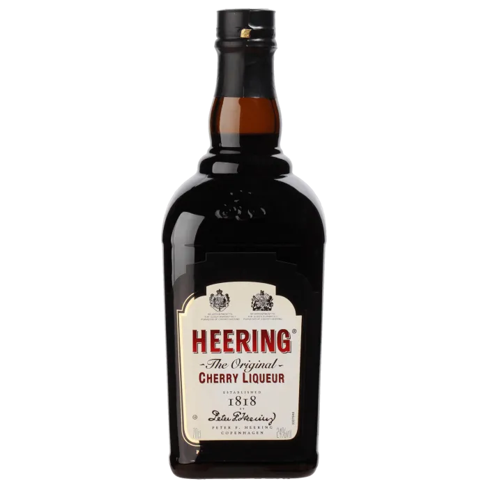 Cherry Heering bottle used in cocktails