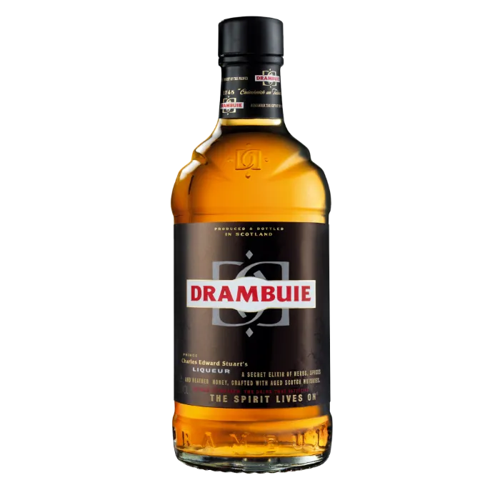 Drambuie bottle used in cocktails