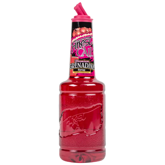 Grenadine bottle used in cocktails