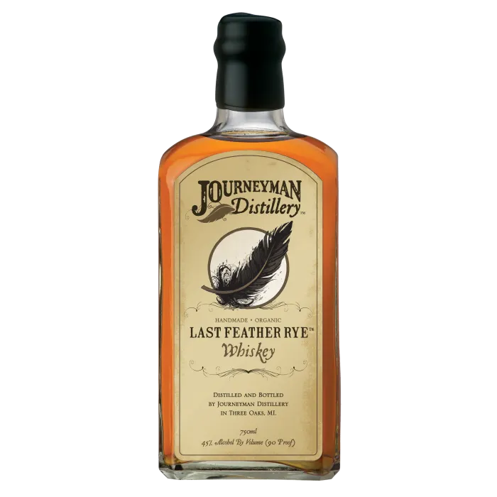Rye Whiskey bottle used in cocktails
