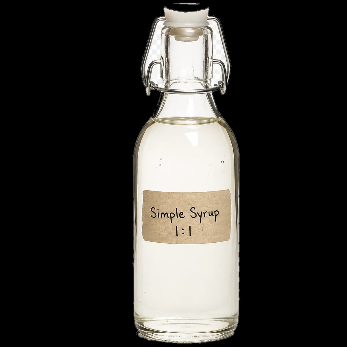 Simple Syrup bottle used in cocktails
