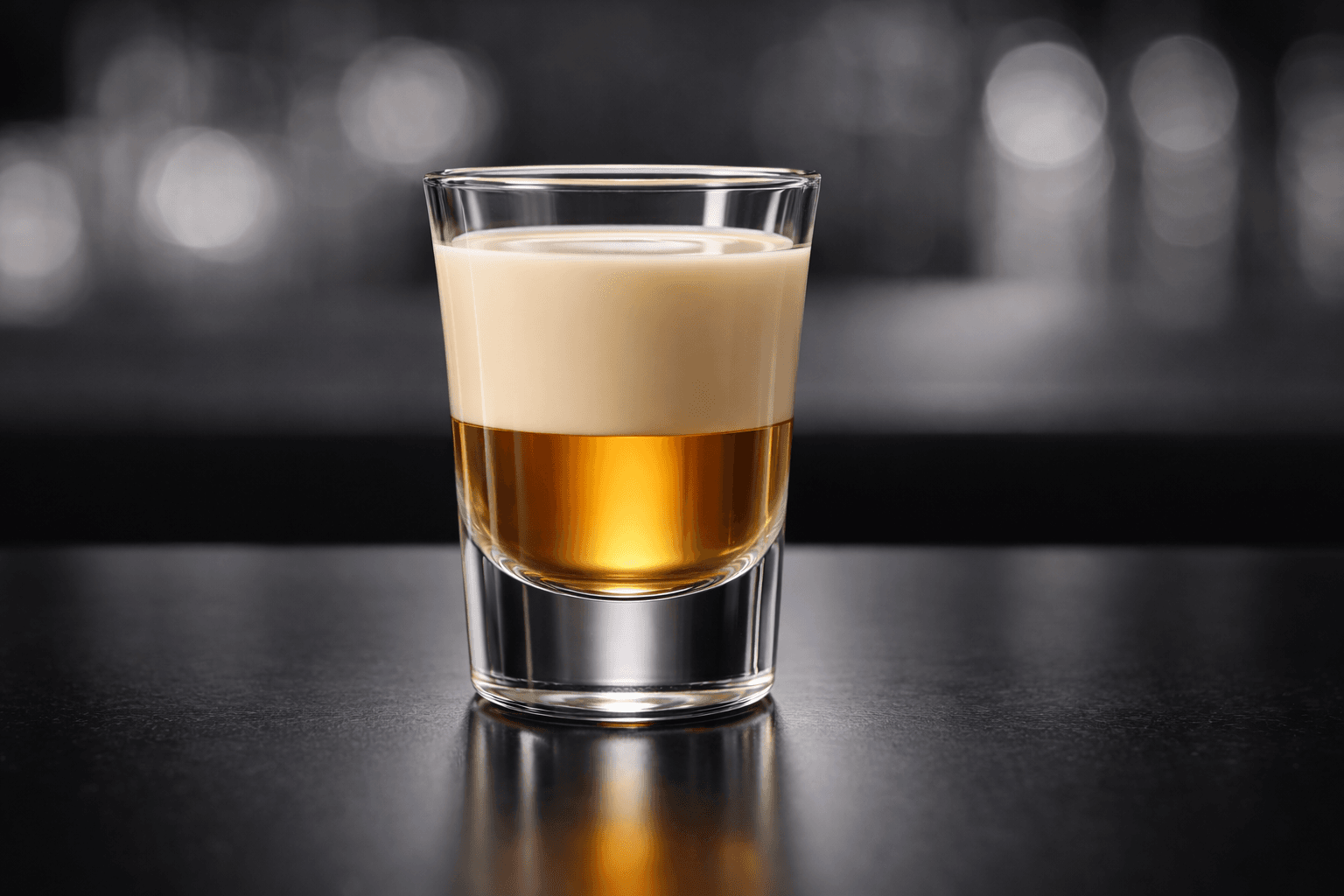 A Buttery Nipple layered shot.