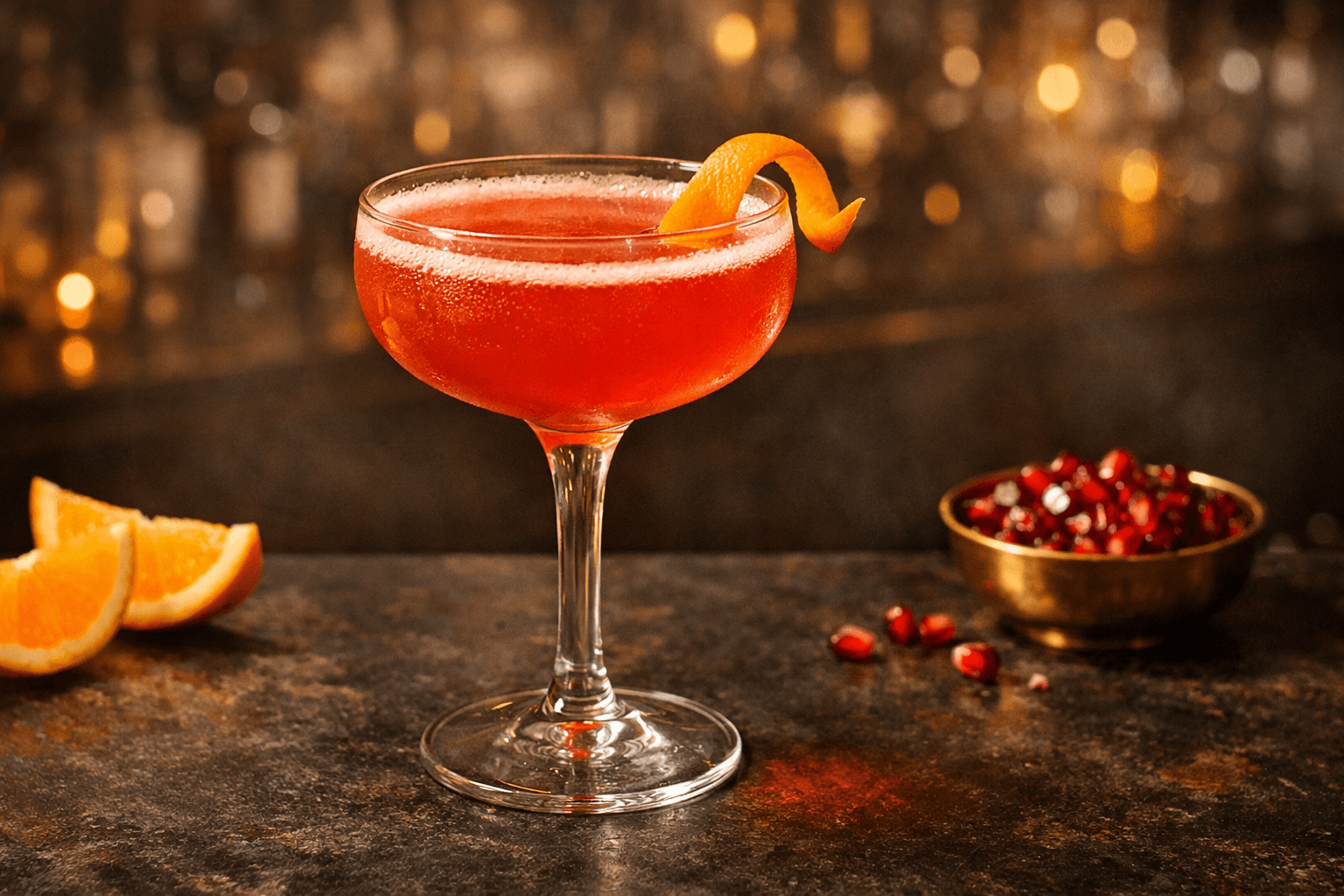A Monkey Gland in a chilled coupe with an orange twist.