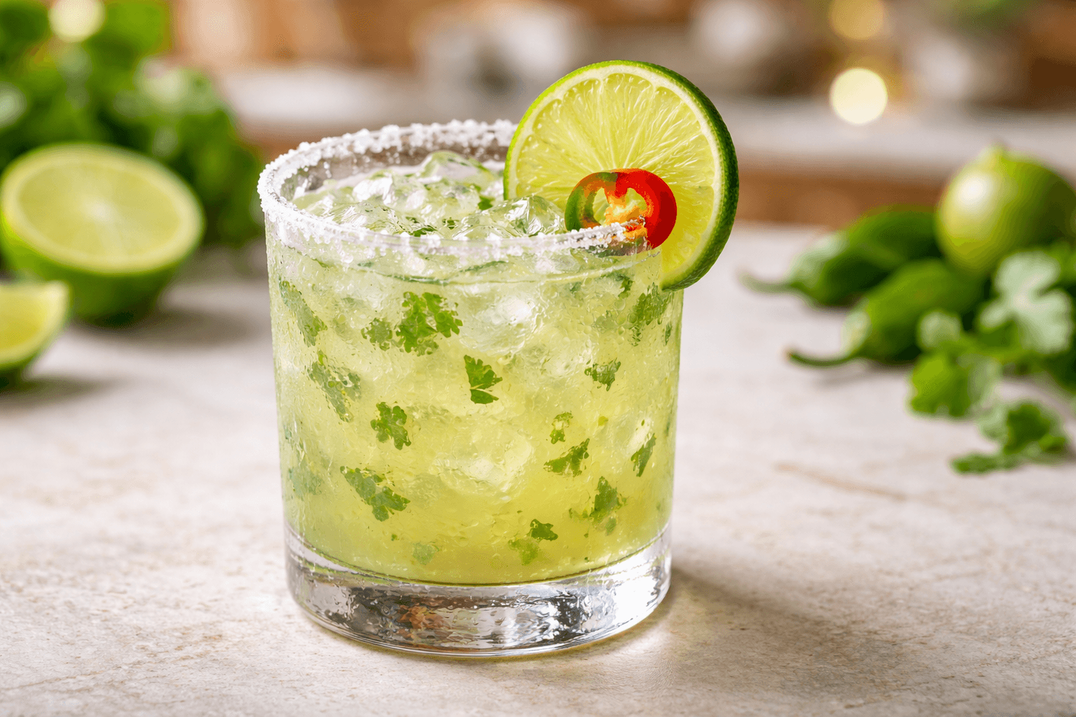 Serrano-Cilantro Margarita