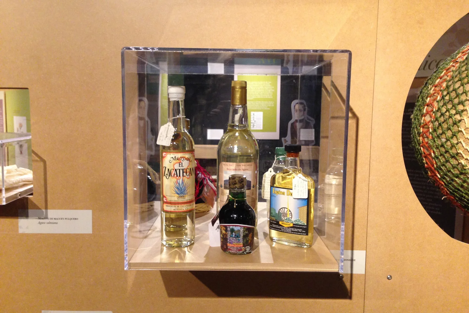Mezcal bottles from different Mexican regions