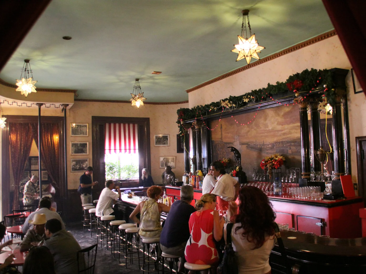 Interior of El Floridita bar in Havana