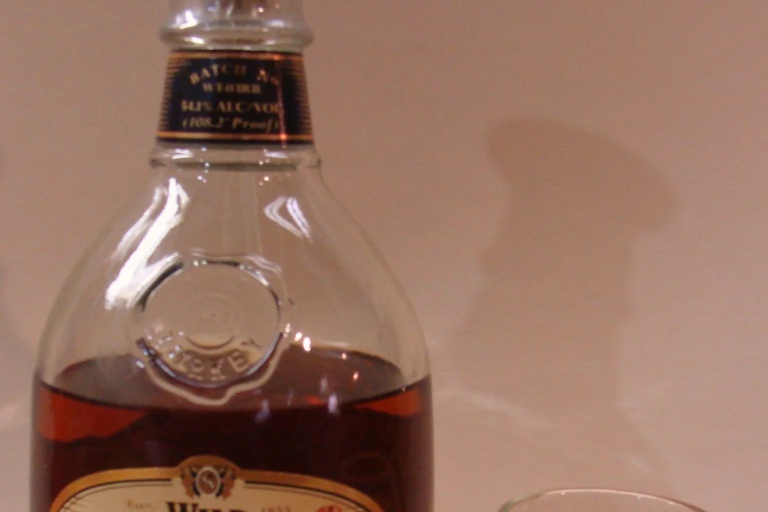 Wild Turkey Rare Breed label with barrel proof and Kentucky straight bourbon whiskey